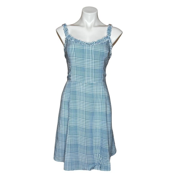 New Look Fit & Flare Striped Ruffle Edge Strappy Dress - Picture 1 of 5